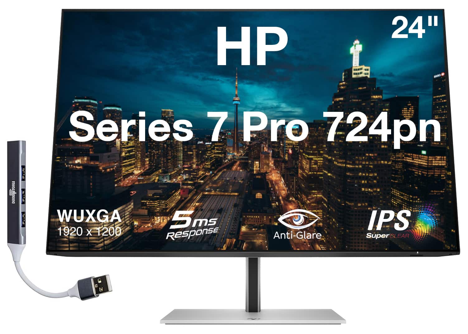 "HP - Series 7 Pro 724pn 24"" WUXGA IPS Monitor With 5ms Response Time, Flicker Free, Displayport, HDMI & DKZ (8X534AA#ABA) - Black/Silver" price history on PriceWatchPro