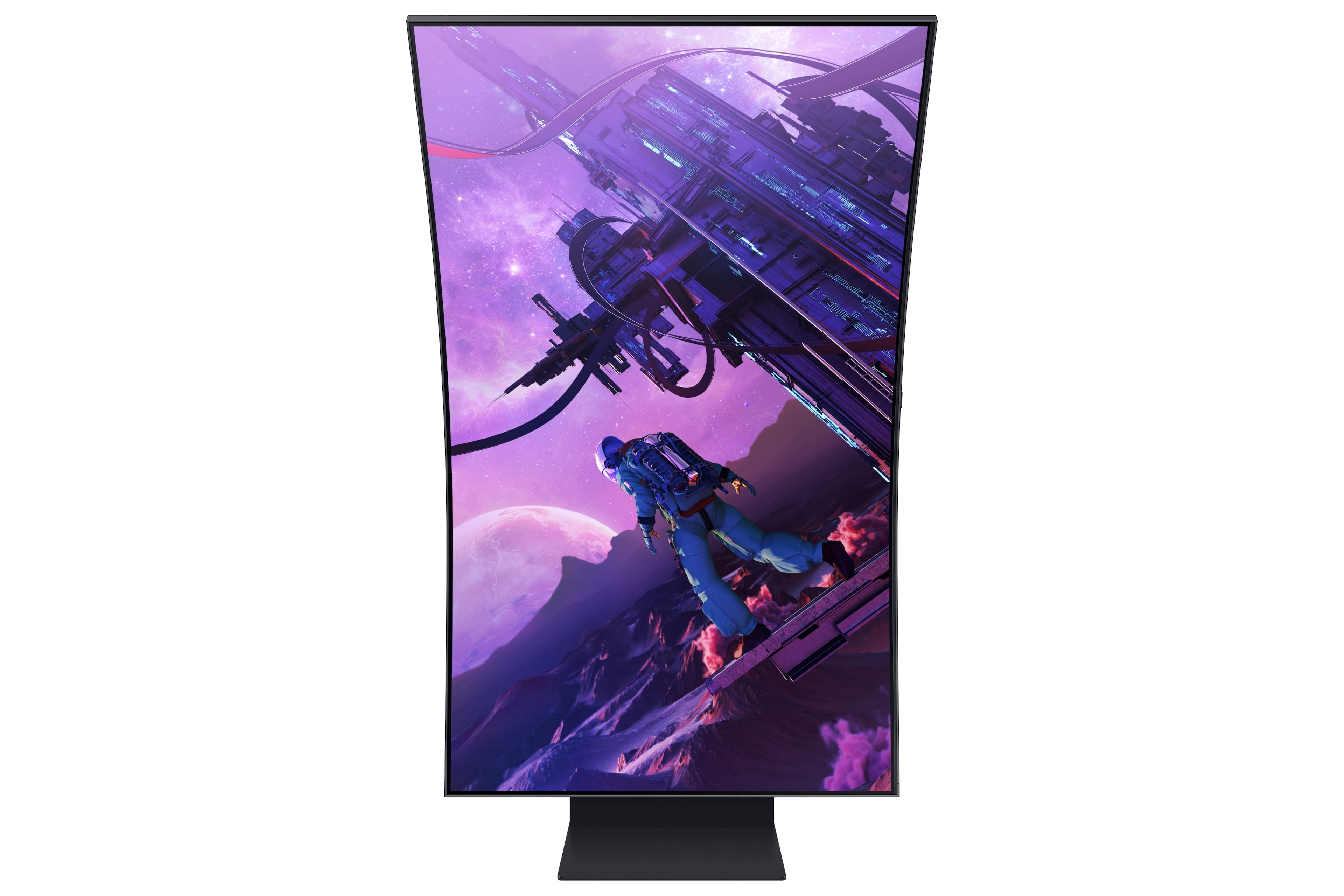 Alt View 13. Samsung - Odyssey Ark 55” LED Curved 4K UHD Gaming Monitor - Black.