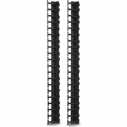 Front. APC - APC NetShelter Cable Management, Vertical Cable Manager, for NetShelter SX 600mm Wide 42U, Set of 2, 107 x 889 x 45 mm - Black.