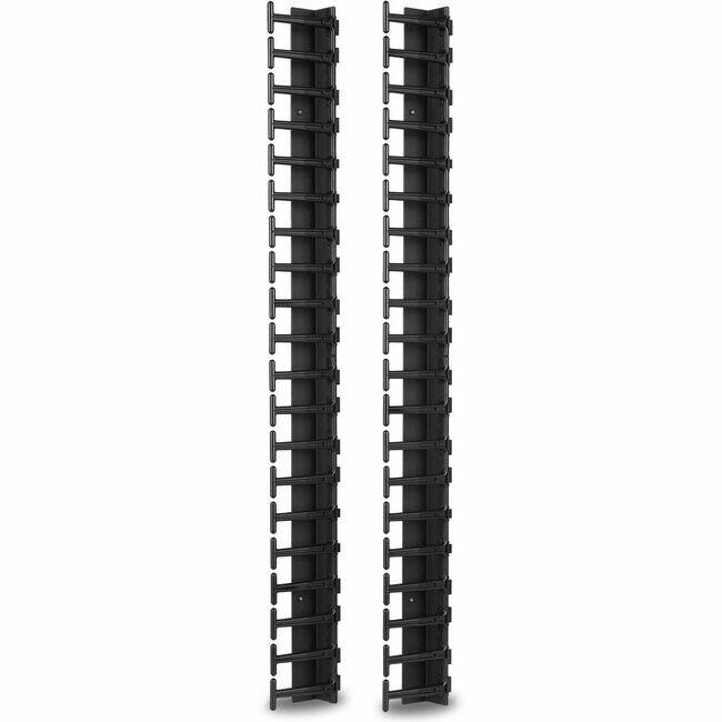 Front. APC - APC NetShelter Cable Management, Vertical Cable Manager, for NetShelter SX 600mm Wide 42U, Set of 2, 107 x 889 x 45 mm - Black.