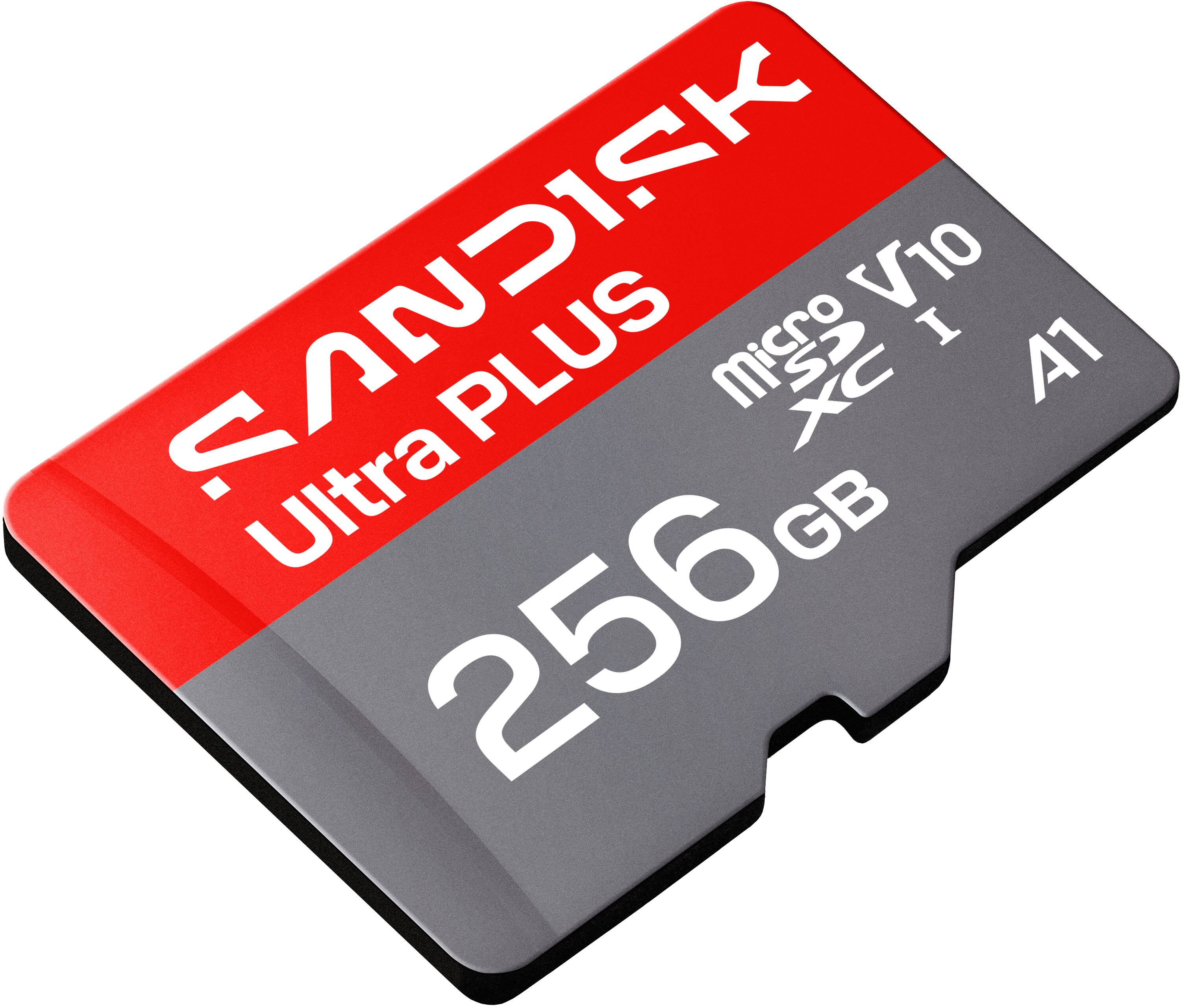 SANDISK Ultra PLUS  
MicroSDXC  
V10  
I  
A1  
256GB