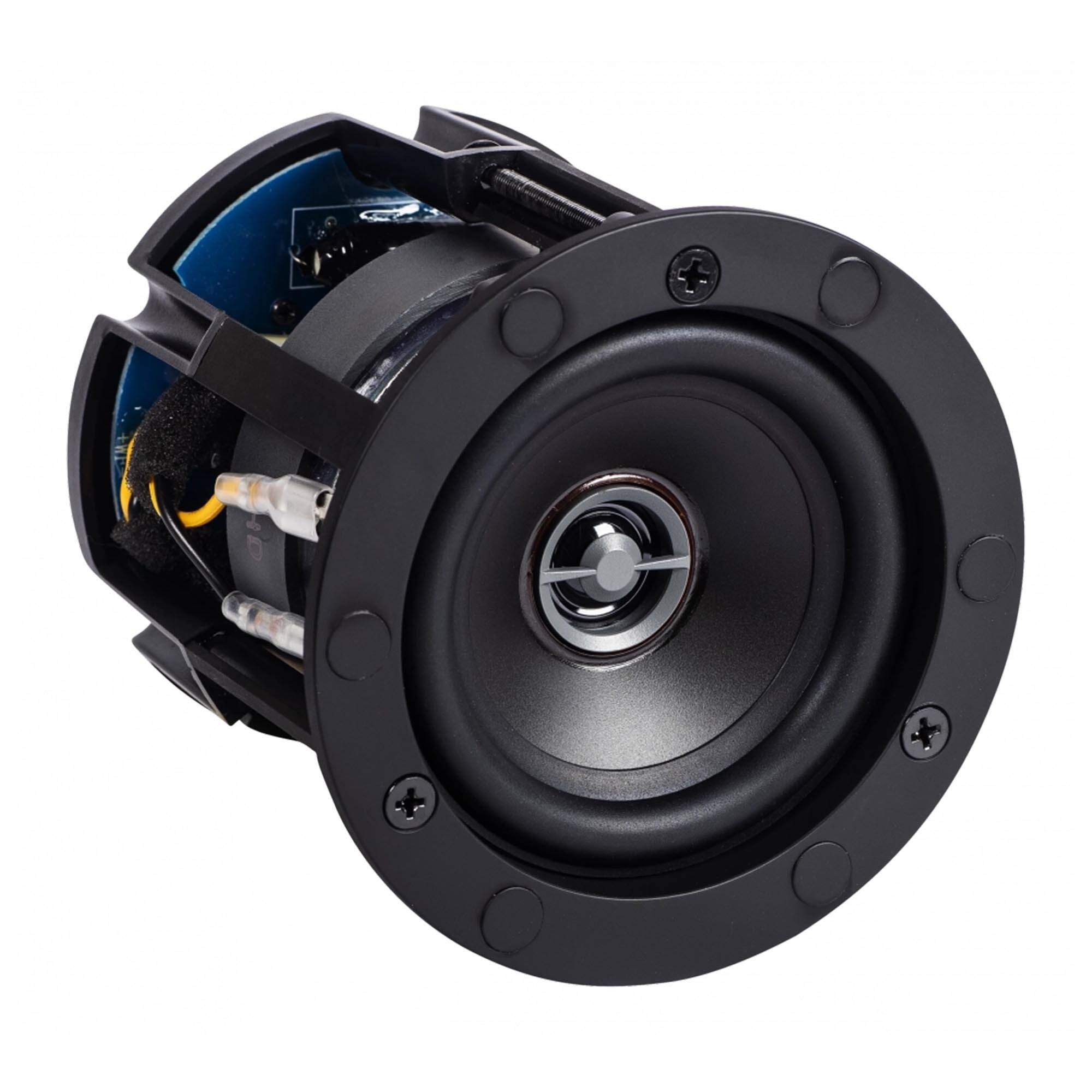 Alt View 1. ELAC - Elac IC-V31-W - Vertex 1 3.8" In-Ceiling Speaker - Includes White Grille, Sold Individually - Black/Gray.