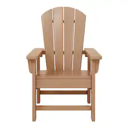 WestinTrends - Malibu Kids Outdoor HDPE Adirondack Plastic Patio Chair - Teak