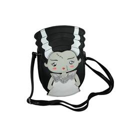 Things2Die4 - Adorable Sleepyville Critters Bride of Frankenstein Crossbody Purse - Black