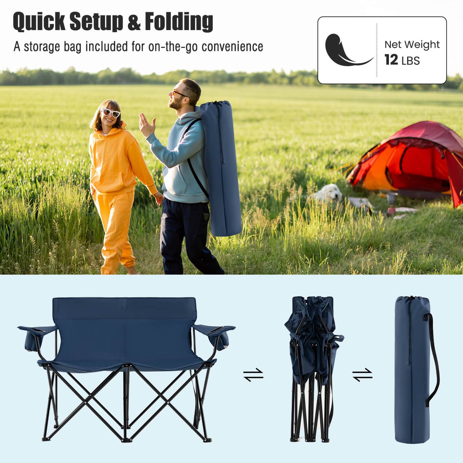 Quick Setup & Folding  
A storage bag included for on-the-go convenience  

Net Weight 12 LBS
