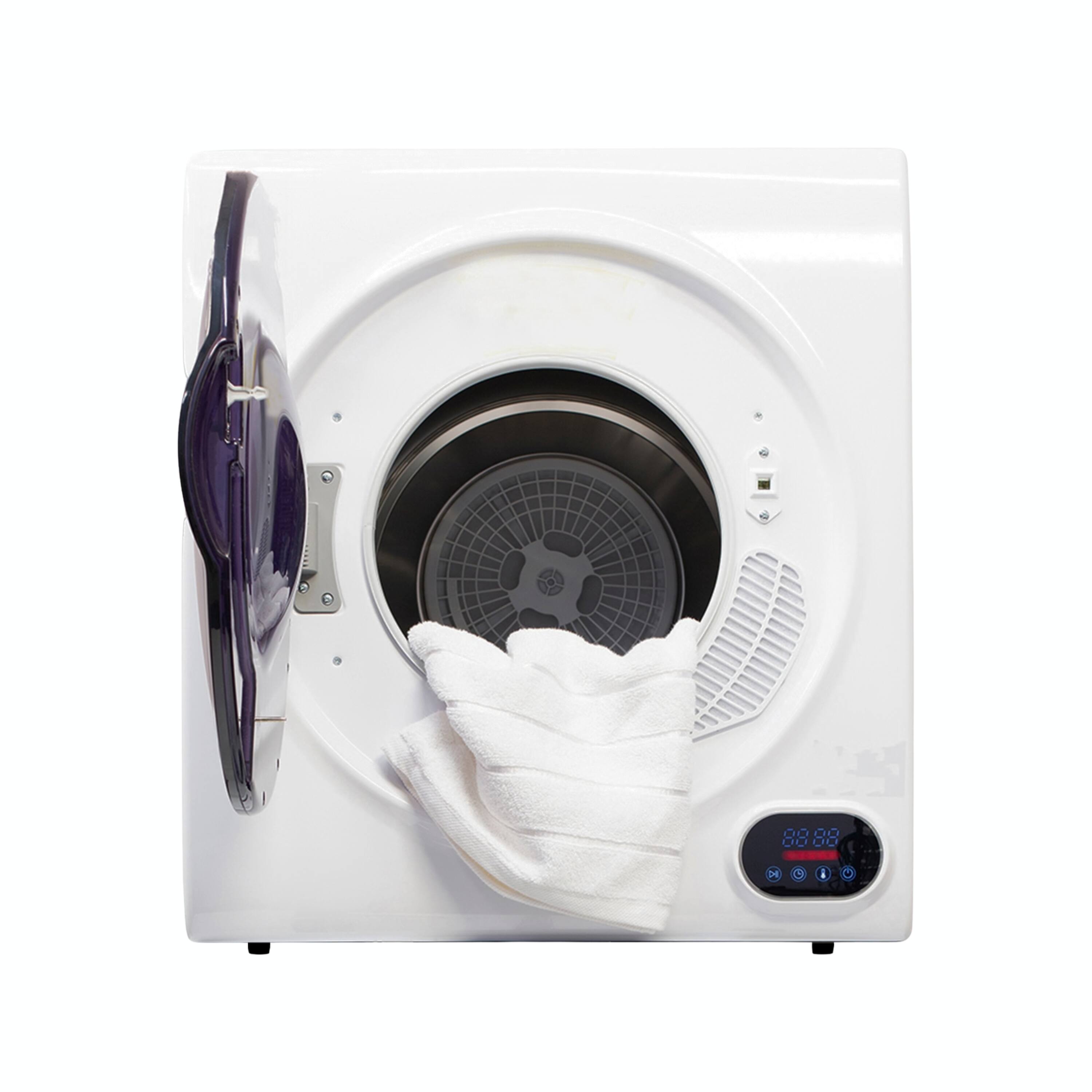 Left. Equator - Equator ED 852 Premium Compact 3.5 cu.ft./13lbs Vented Sensor Electric Dryer Bottom Control Digital 110V/1500W - White.