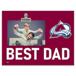 Fan Creations - Colorado Avalanche 8" x 10.5" Briteline Best Dad Clip Frame - Multicolor