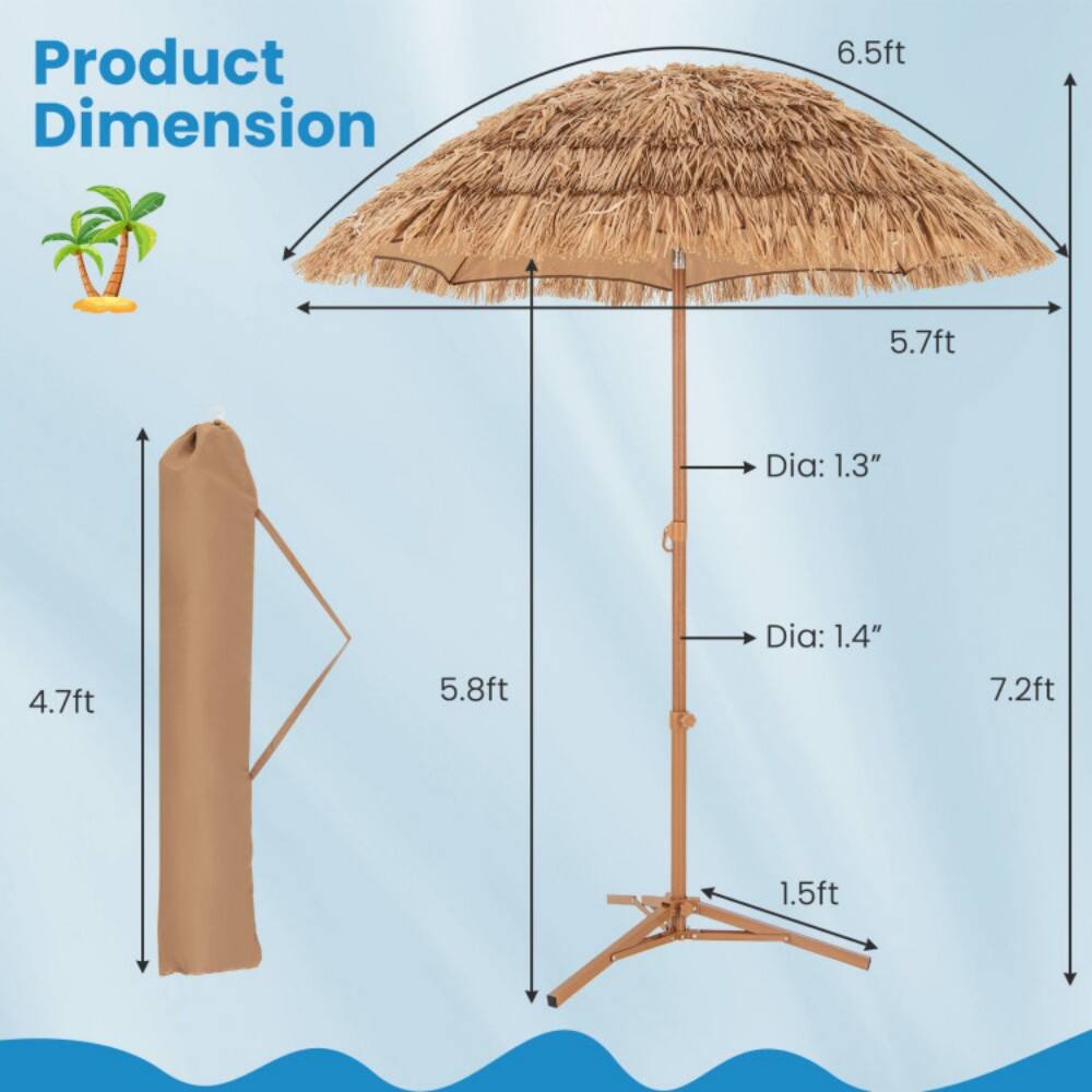 Product Dimension  
6.5ft Dia: 1.3"  
5.7ft  
4.7ft  
5.8ft Dia: 1.4"  
7.2ft  
1.5ft