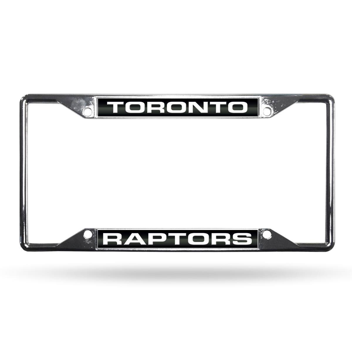 Toronto Raptors NBA All Corner EZ View Chrome Metal Laser Cut License Plate Frame