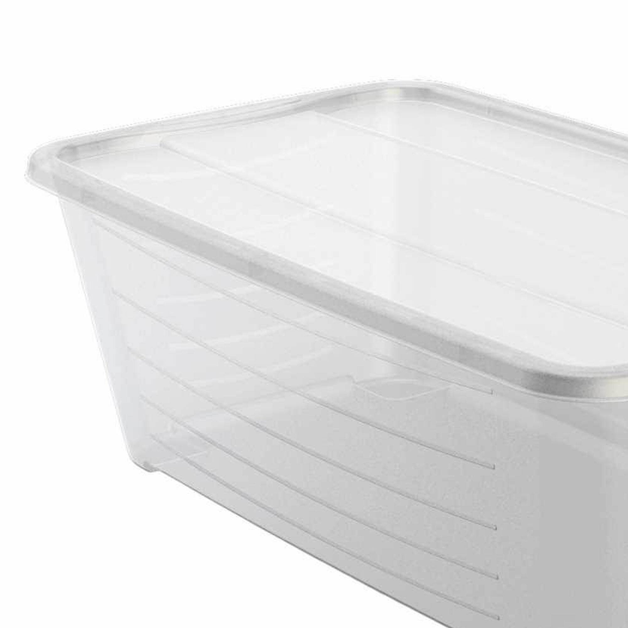 Alt View 3. Life Story - Life Story 6 Qt Rectangular Clear Plastic Protective Storage Shoe Box, 12 Pack.