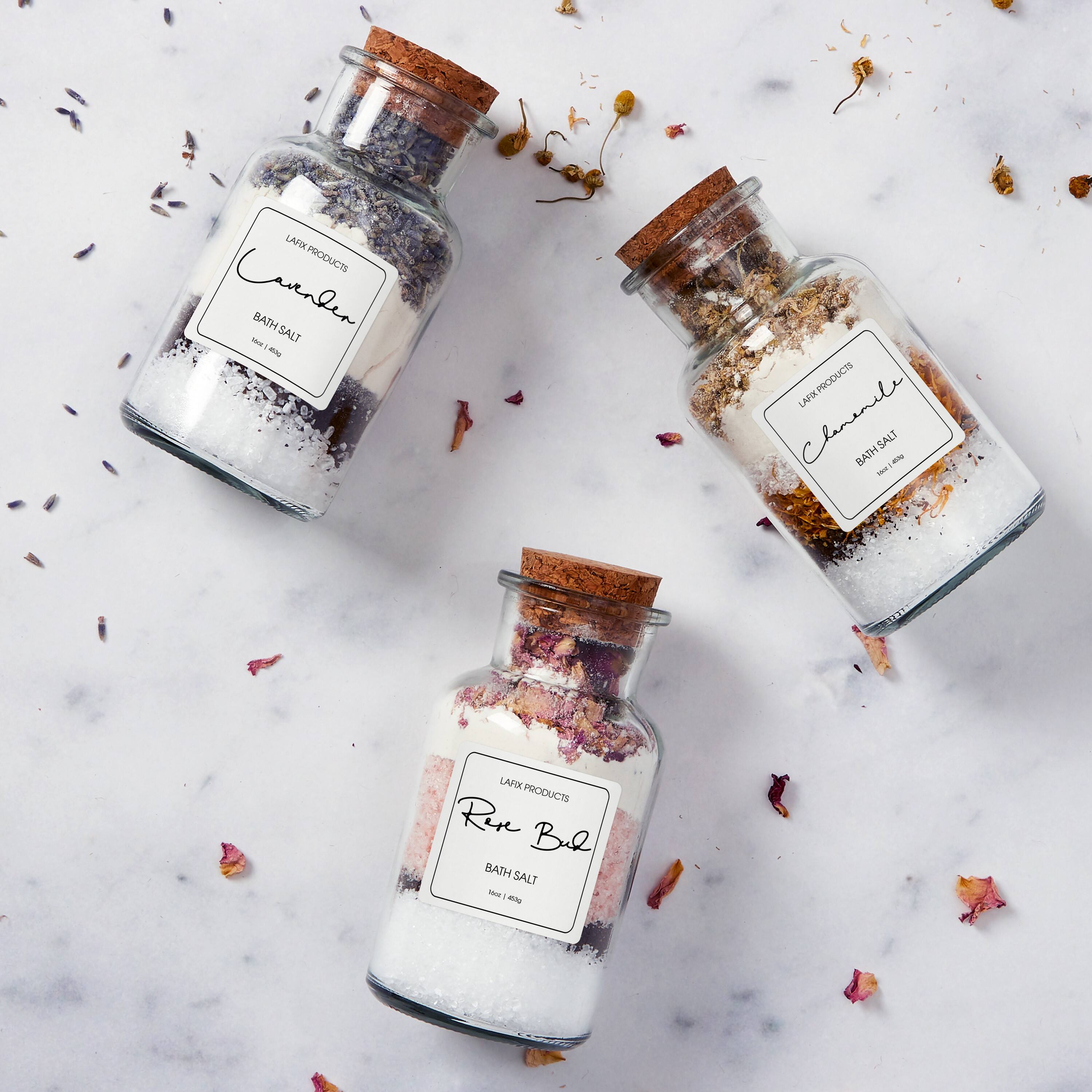 LARK PRODUCTS  
Cucumber  
BATH SALT  
Net wt. 160g  

LARK PRODUCTS  
Chamomile  
BATH SALT  
Net wt. 160g  

LARK PRODUCTS  
Rose Petal  
BATH SALT  
Net wt. 160g