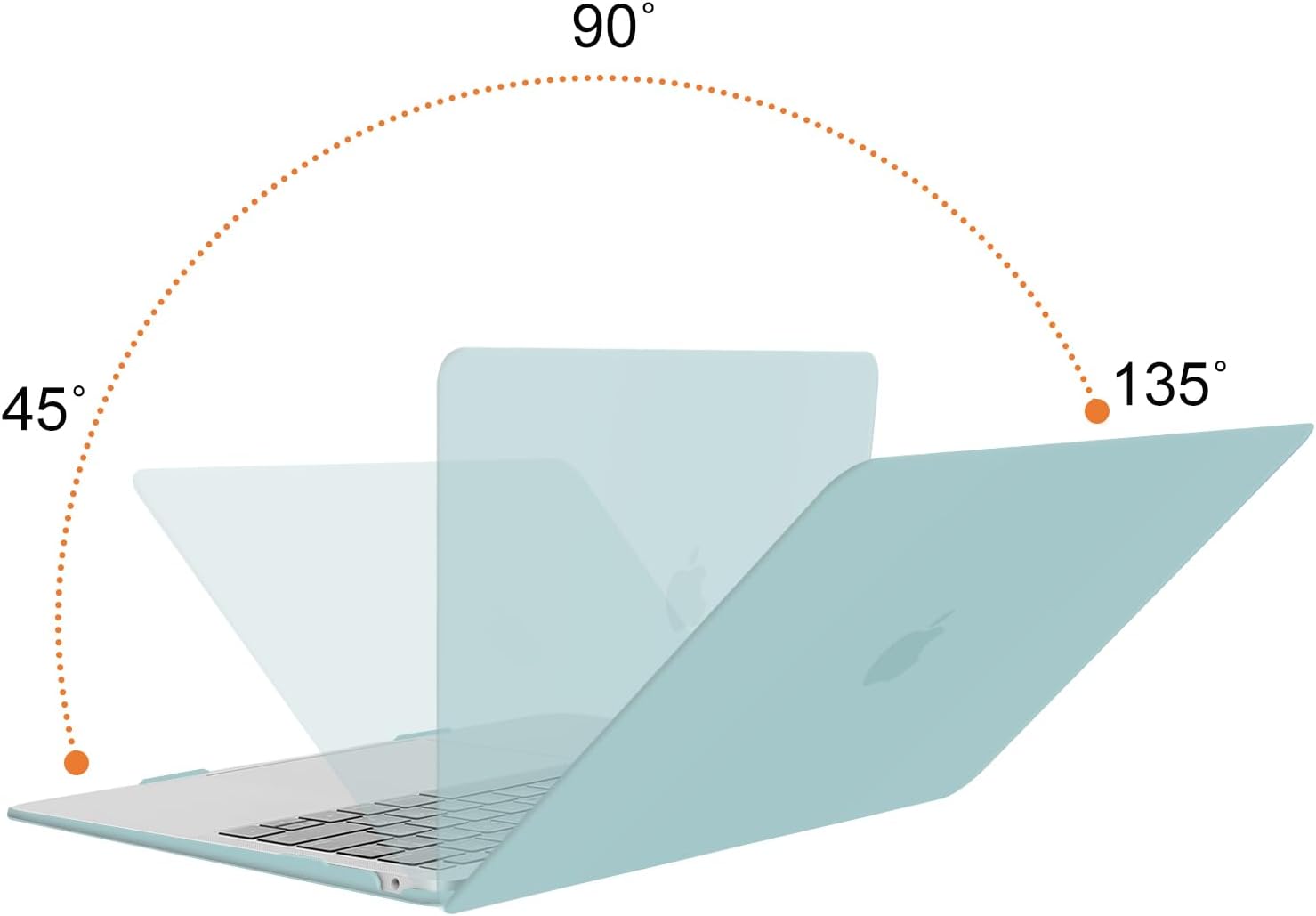 Back. mosiso - Case for MacBook Air 13 inch Case 2020 2019 2018 Release M1 A2337 A2179 A1932 with Touch ID with Keyboard Cover - Aquamarine.