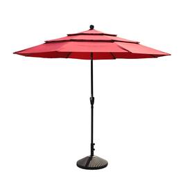 Boyel Living - Aluminum Patio Market Umbrella Double or Triple Vent with Tilt - Red