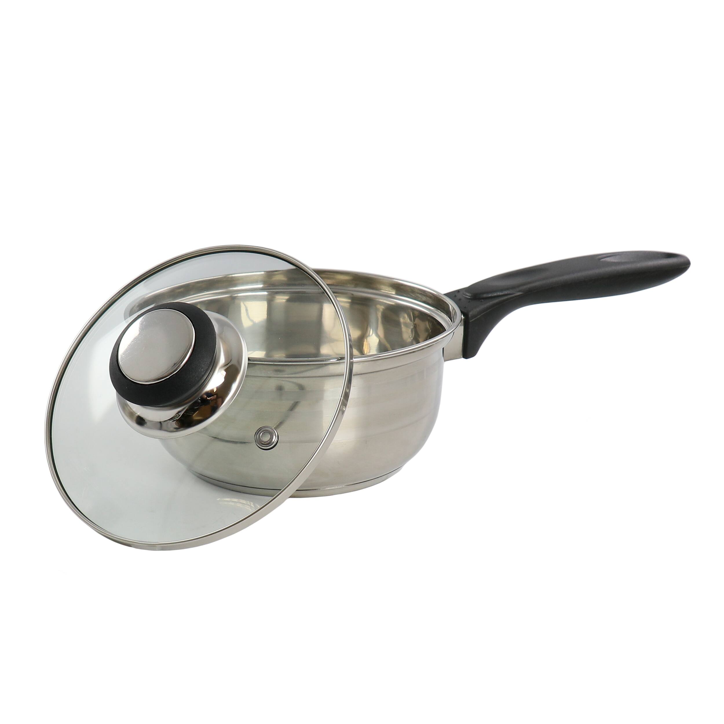 Alt View 4. Gibson - Gibson Home Lybra 7 Piece Two Tone Polished Stainless Steel Cookware Set - Silver.