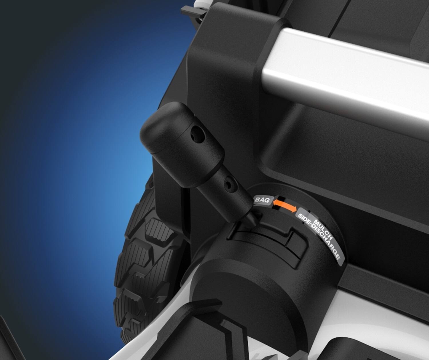 Alt View 14. WORX - Nitro 80V Cordless Self-Propelled Lawn Mower (4 x 5.0 Ah Batteries and 1 x Charger) - Black.