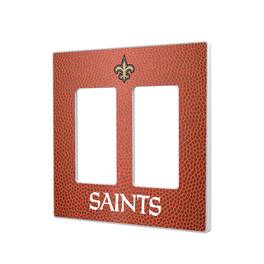 Keyscaper - New Orleans Saints Football Design Double Rocker Light Switch Plate - Multicolor