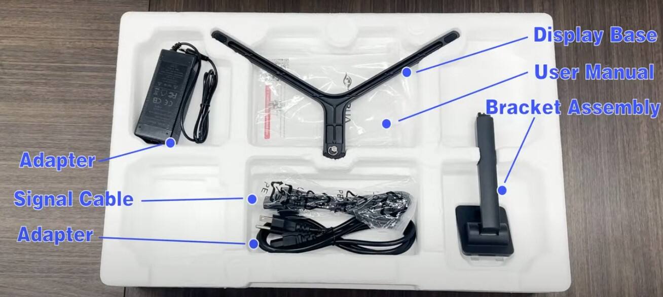 N CECB CB CE Display Base User Manual Bracket Assembly Adapter Signal Cable Adapter PE S PE

- Display Base
- User Manual
- Bracket Assembly
- Adapter
- Signal Cable
- Adapter