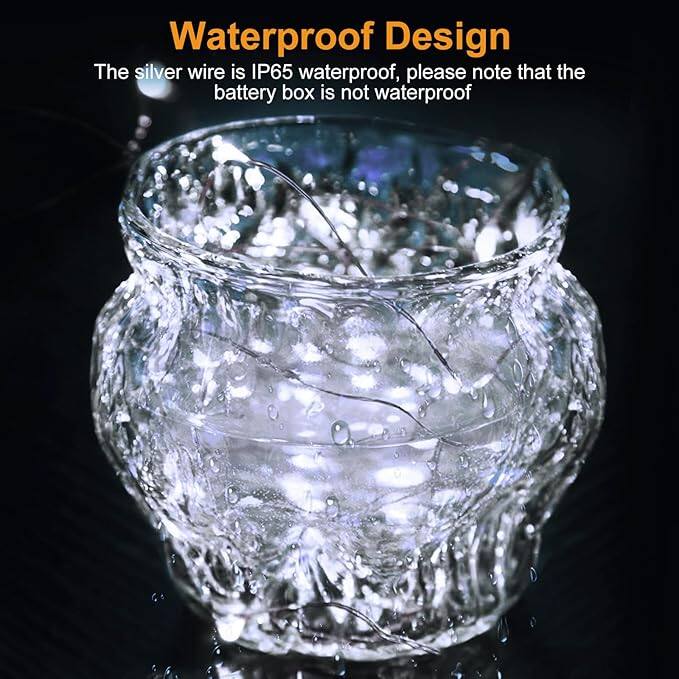 Waterproof Design

The silver wire is IP65 waterproof, please note that the battery box is not waterproof