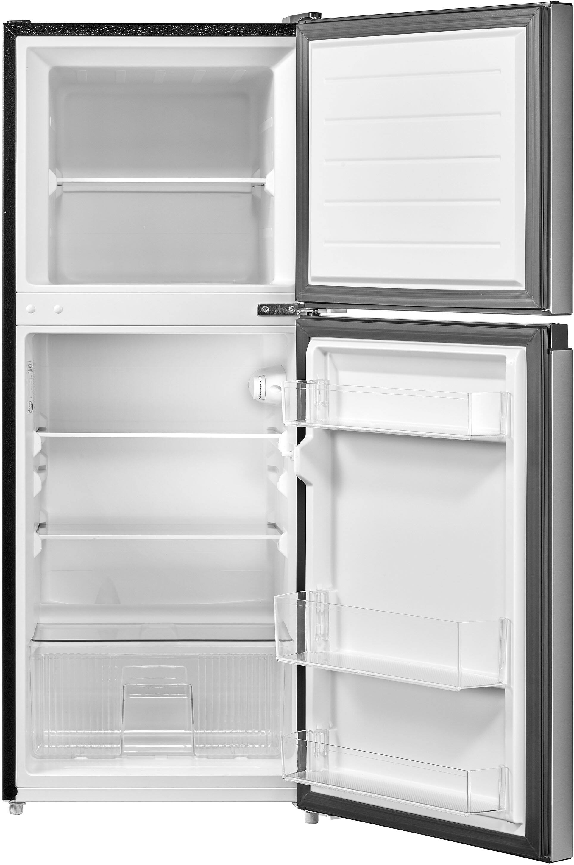 Alt View 6. Insignia™ - 4.5 Cu. Ft. Mini Fridge with Top Freezer and ENERGY STAR Certification - Stainless Steel Look.