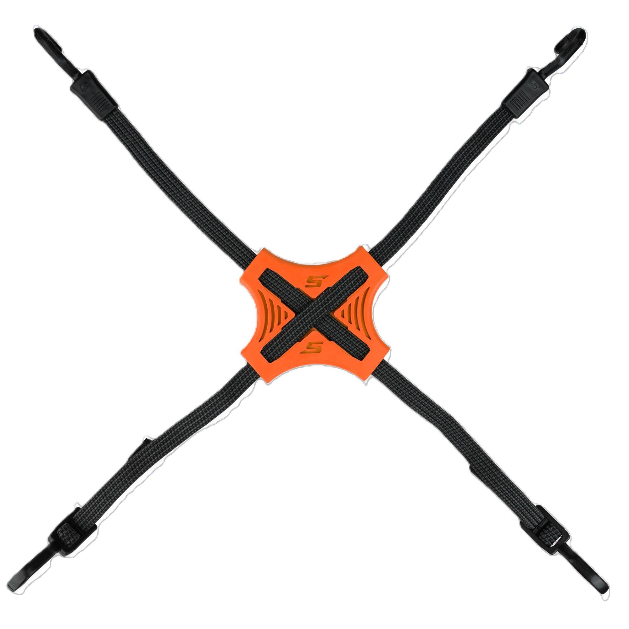 Alt View 1. Tack Strap - 4-Way Bungee, 2-Pack - Orange.