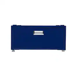 Equator - 24in Laundry Pedestal 11in tall + Rollout Storage Drawer Adjustable feet - Blue