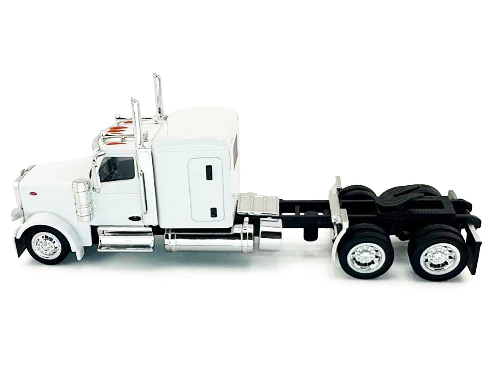 Alt View 1. HO Logistics Replicas - Peterbilt 589 Truck with 72 Inch Sleeper White 1/87 (HO) Scale Plastic Model by HO Logistics.