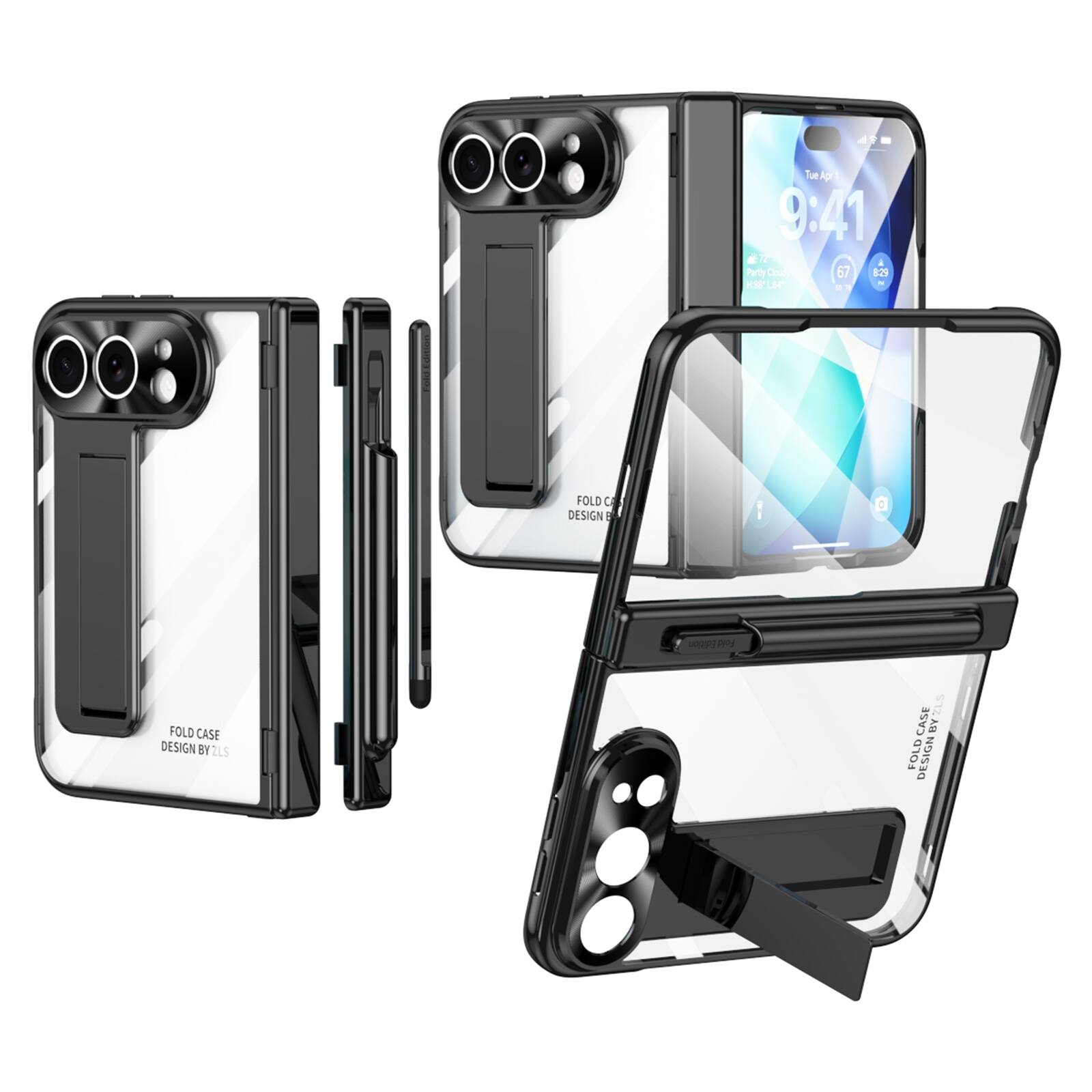 CAN  
Tue Apr 9:41 12 & Partly Cloudy 67 8:29 H.98* 64 y 0.7  
FOLD CA DESIGN  
0  
Fold Edition  
FOLD CASE DESIGN BY ZLS  
CASE BY YZLS FOLD DESIGN