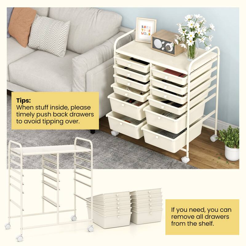 BORN TO BE WILD

Tips:
When stuff inside, please timely push back drawers to avoid tipping over. If you need, you can remove all drawers from the shelf.