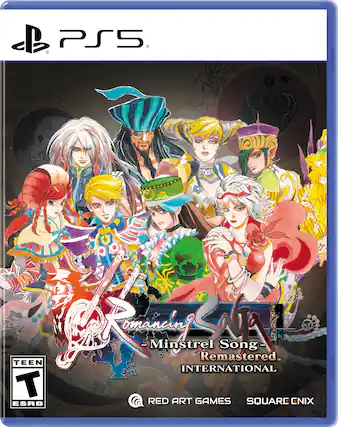 PS5
Romance
Minstrel Song - Remastered
INTERNATIONAL
TEEN
ESRB
RED ART GAMES
SQUARE ENIX - T (Teen 13+)