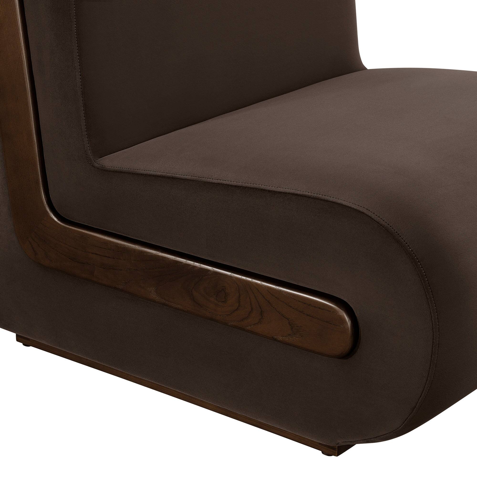 Alt View 5. Modway - Denby Performance Velvet Accent Chair by Modway - Chocolate Brown.