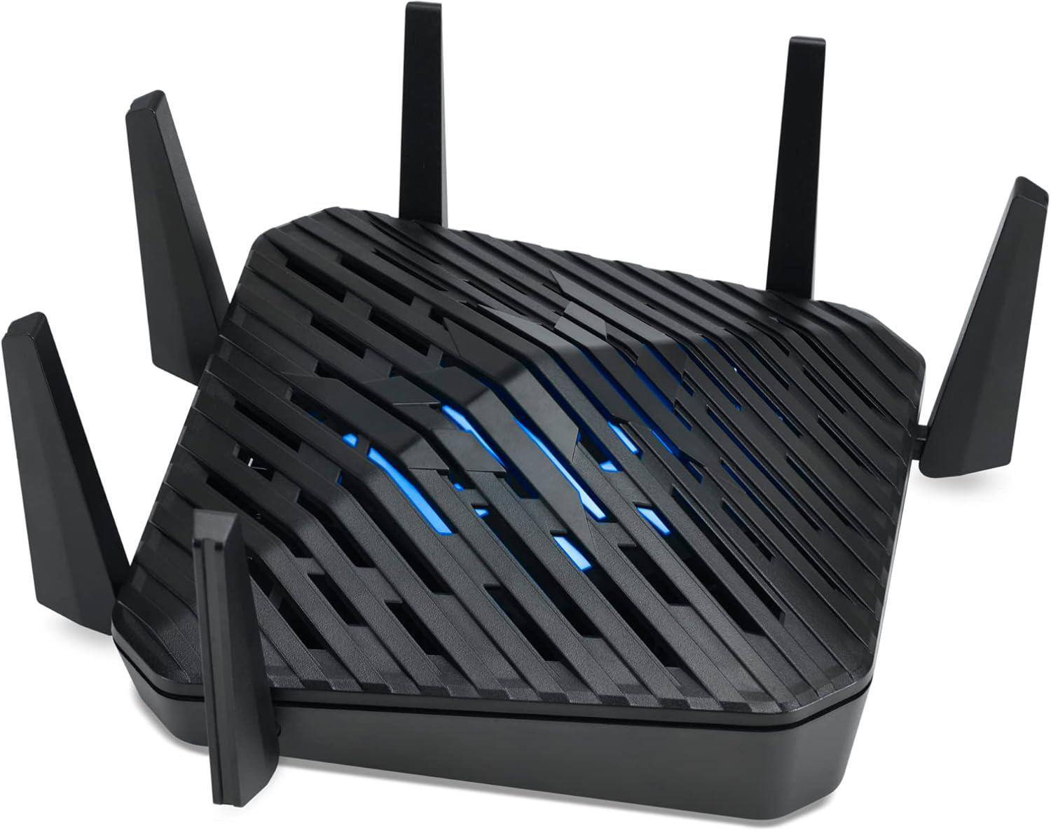 Alt View 1. Acer - Predator Connect W6 WiFi 6E Router Tri Band AXE7800 FF.G22AA.001 - Black.