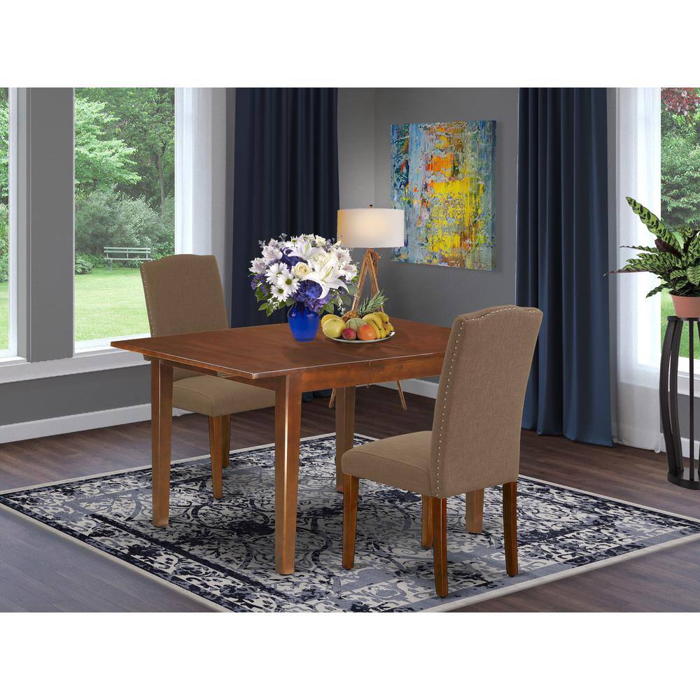 Left. East West Furniture - Dining Room Set Mahogany - Brown.