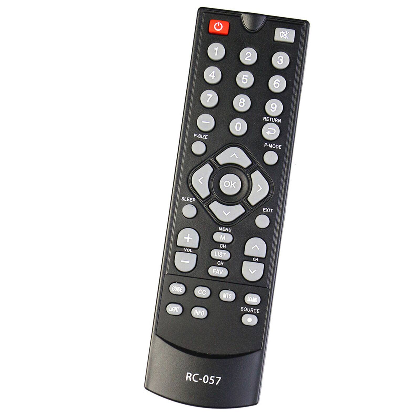 1 4 7 - P-SIZE 2 5 8 0 ^ x 3 6 9 RETURN U P-MODE < SLEEP OK > EXIT + VOL - MENU M CH LIST CH FAV CN GUIDE LIGHT CC INFO MTS SOUND SOURCE RC-057