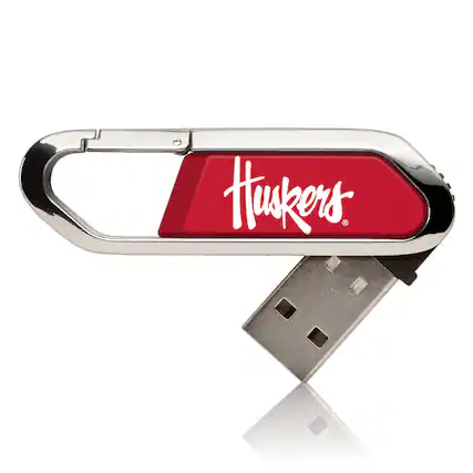 Front. Keyscaper - Nebraska Huskers 16GB Clip USB Flash Drive - Multicolor.