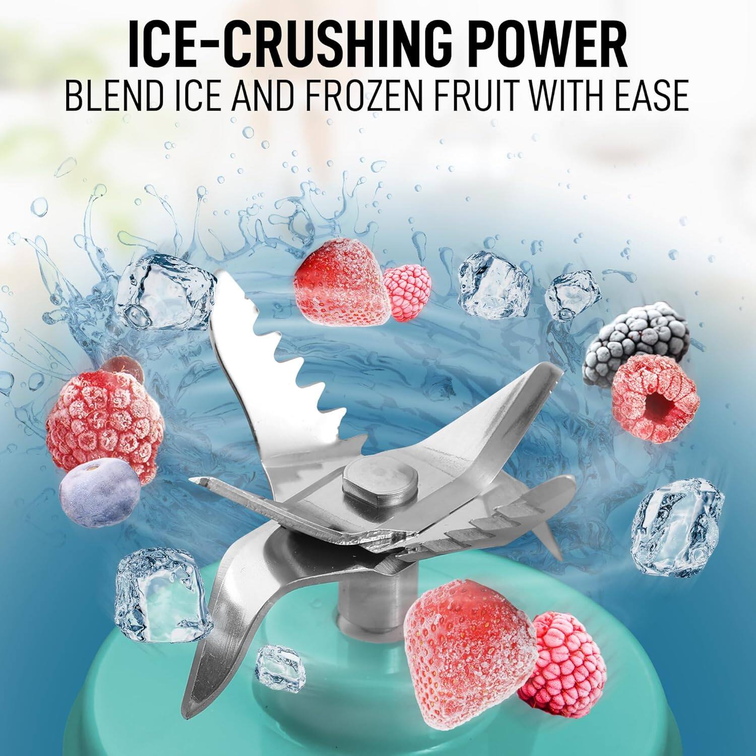 ICE-CRUSHING POWER  
BLEND ICE AND FROZEN FRUIT WITH EASE