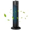 Front. Costway - Fantask 35W 28''Oscillating Tower Fan 3 Wind Speed Quiet Bladeless Cooling Room - Black.