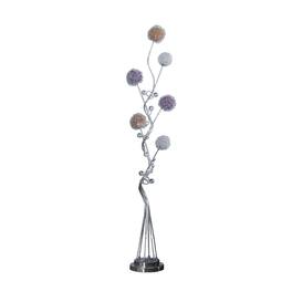 APRILSOUL - 58.5in In 6 Aluminum Led Zeus Metal Floor Lamp - Silver