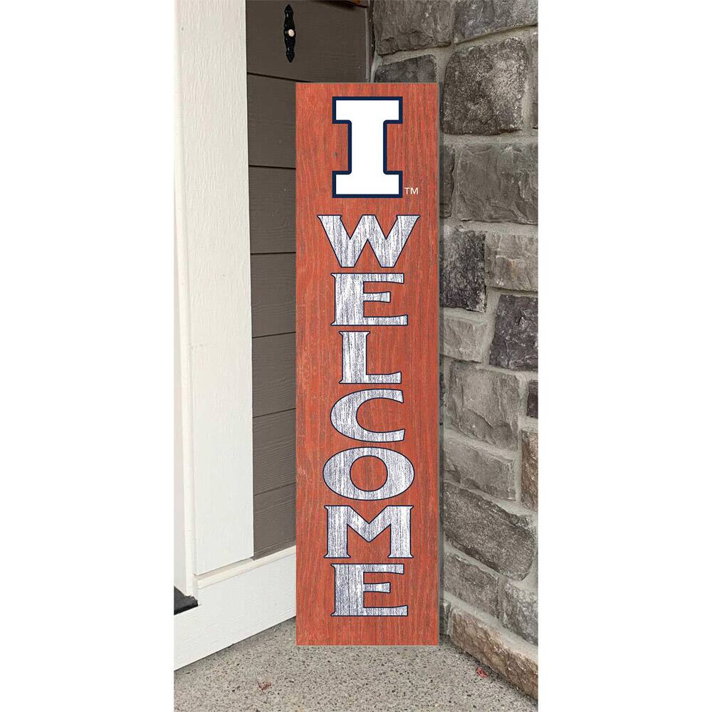 Alt View 1. Jardine - Illinois Fighting Illini 12'' x 48'' Welcome Outdoor Leaner - Navy.