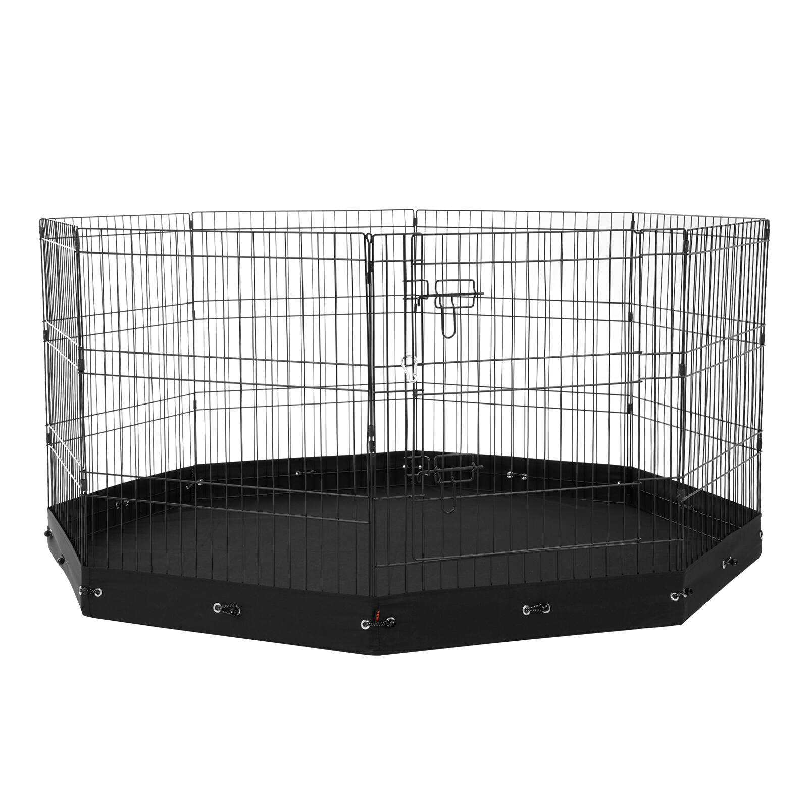 Alt View 5. VEVOR - Dog Playpen, 8 Pcs 30"H x 24"W Panels Foldable Metal Pet Exercise Pen, Dog Fence Indoor and Outdoor Pen with Door.