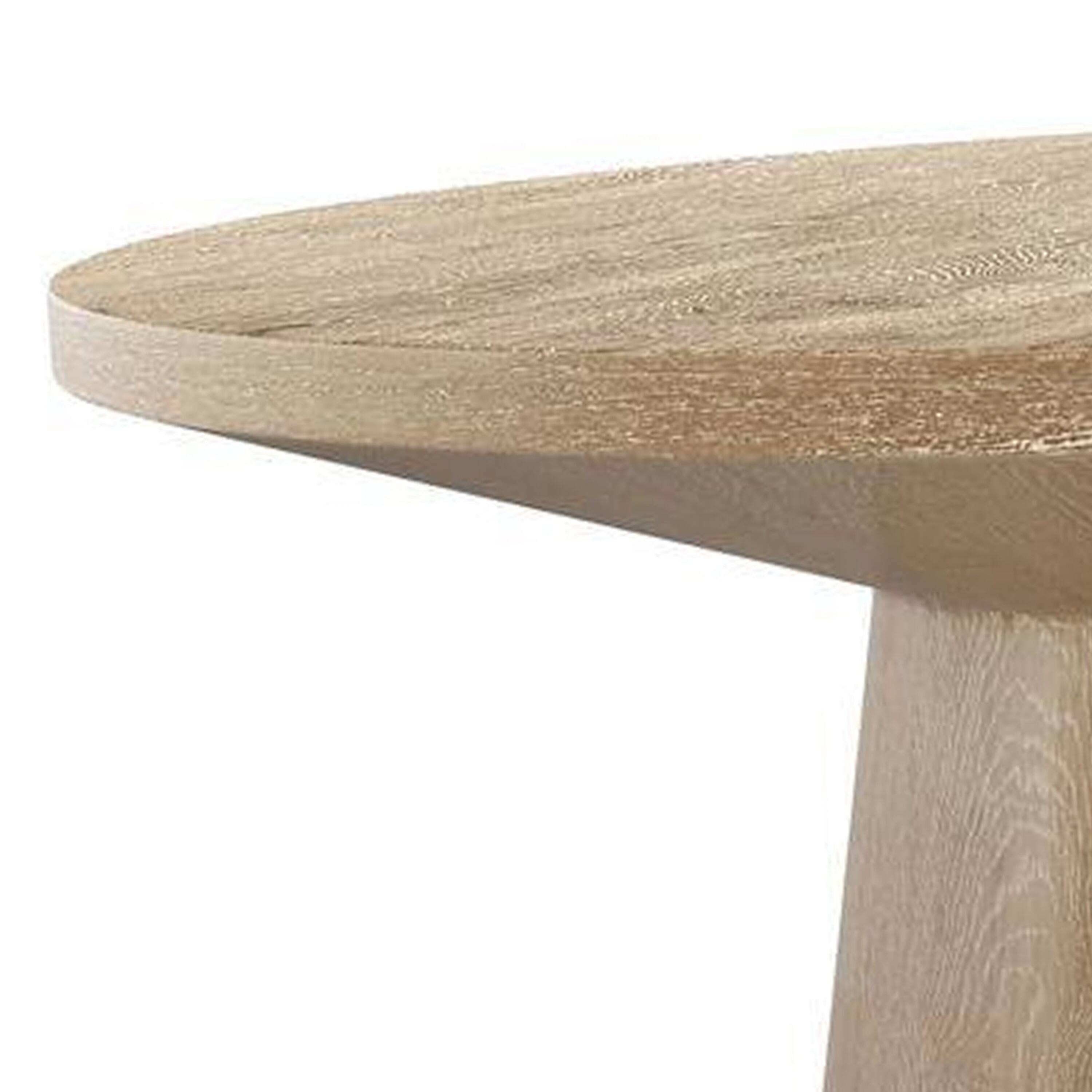 Alt View 1. Manhattan Lane - Kily Coffee Table, Pedestal Base, 29 Inch Round Top - Oak Brown.
