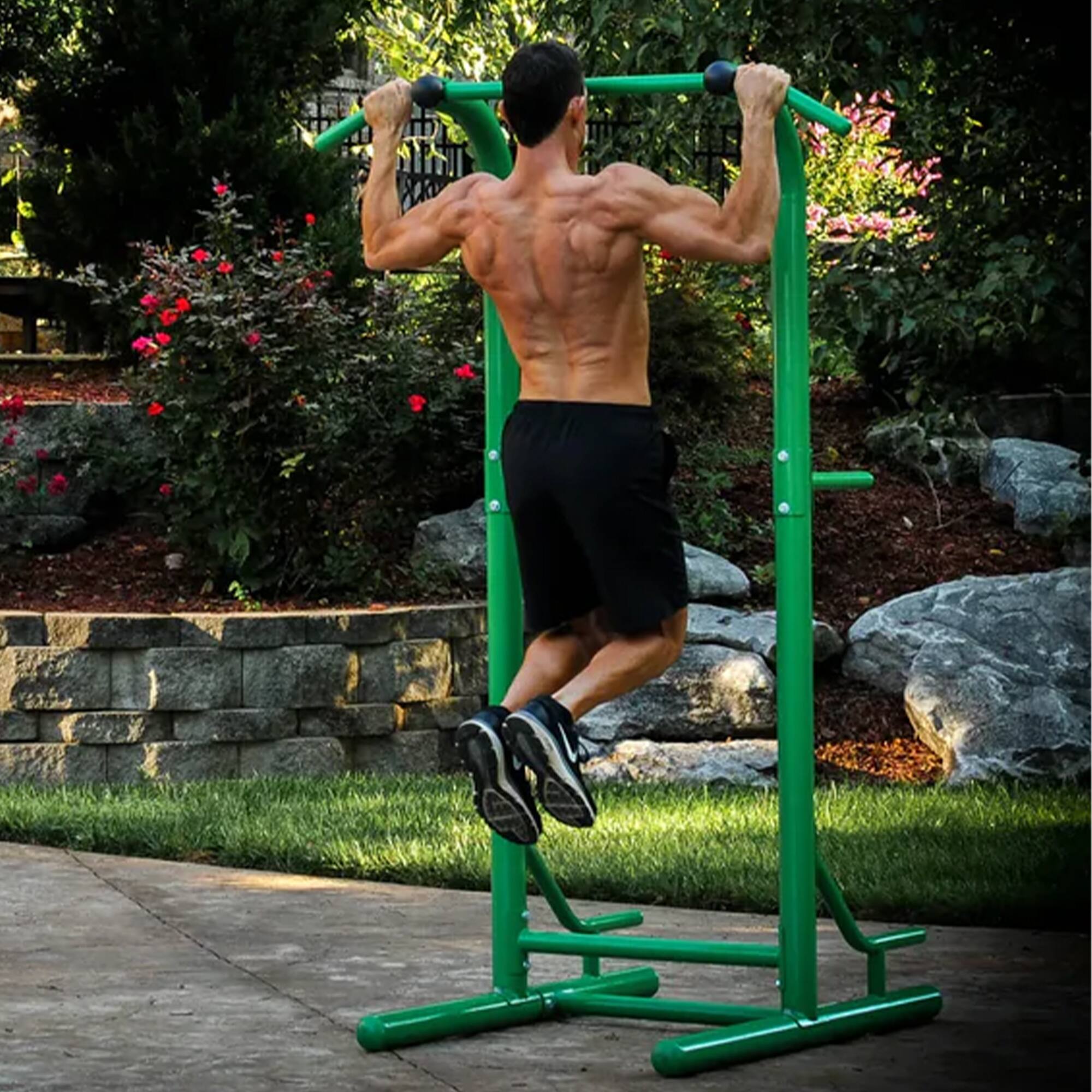 Alt View 6. Stamina Products - Stamina Products Outdoor Fitness Multi Use Strength Training Power Tower, Green - Green.