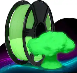Flashforge - High Speed PLA Luminous 3D Printer Filament-1.75mm-1kg (2.2 lbs) Spool - Green