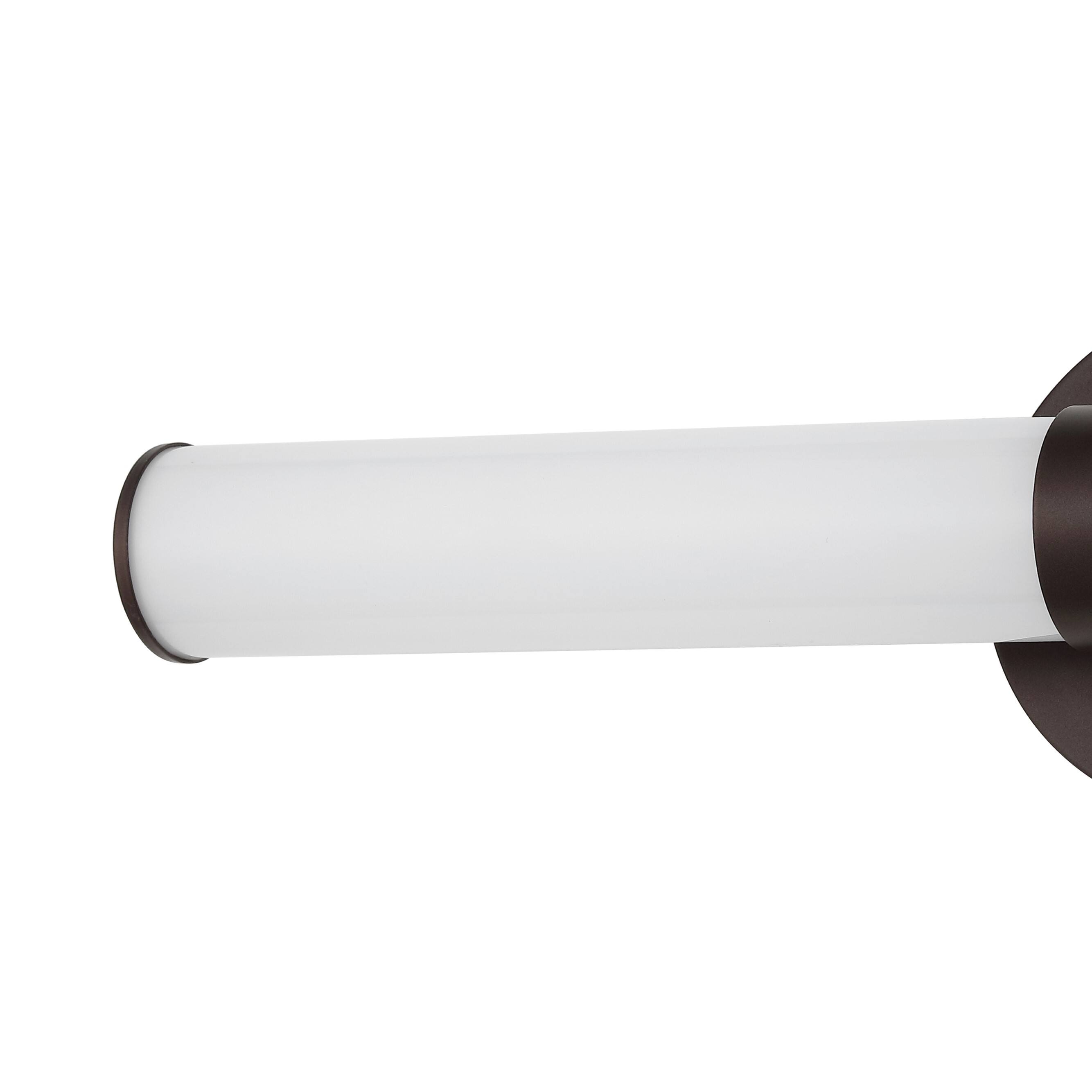 Alt View 4. Jonathan Y - Brooks 20.13" 1-Light Industrial Mid-Century Iron Integrated LED Vanity Light, Oil Rubbed Bronze - Oil Rubbed Bronze/White.