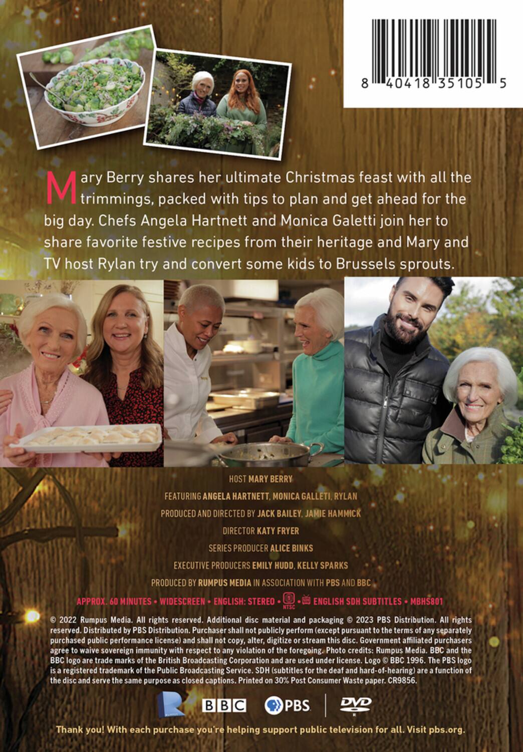 Front. Mary Berry's Ultimate Christmas   - DVD.