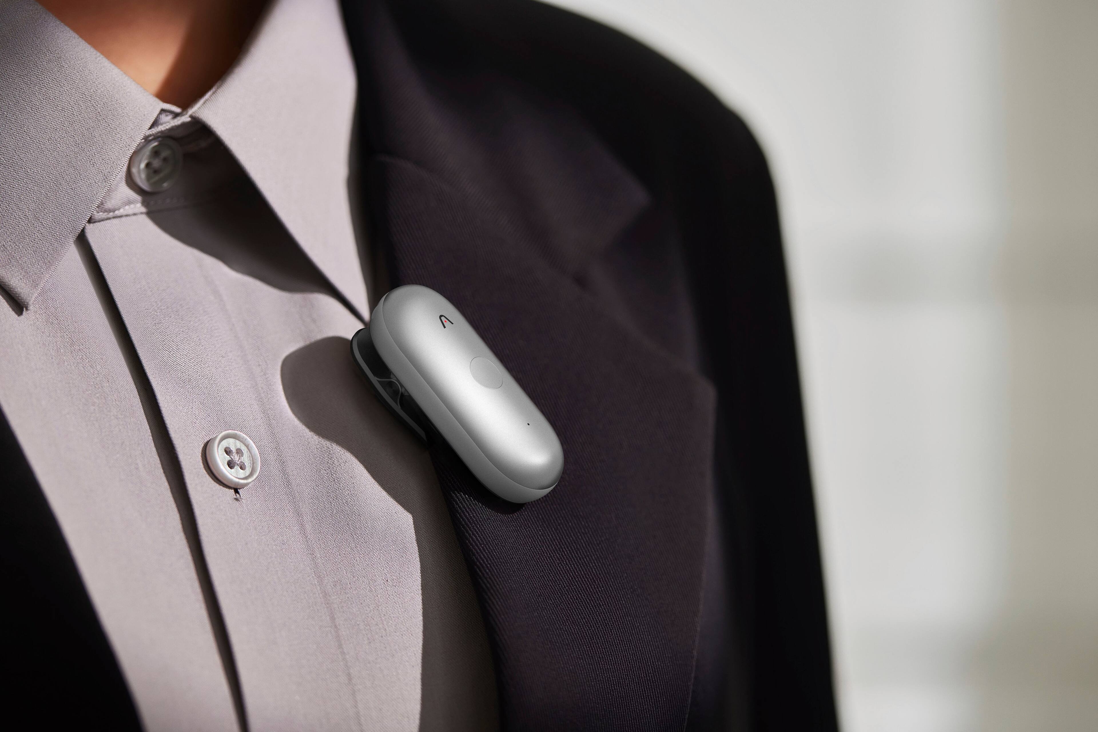 Alt View 12. PLAUD - NotePin S Smart AI Voice/Audio Recorder - Silver.