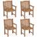 Front. Costway - 4 PCS Teak Wood Patio Dining Chair Outdoor Armchair with Slatted Seat & Solid Legs - Natural.