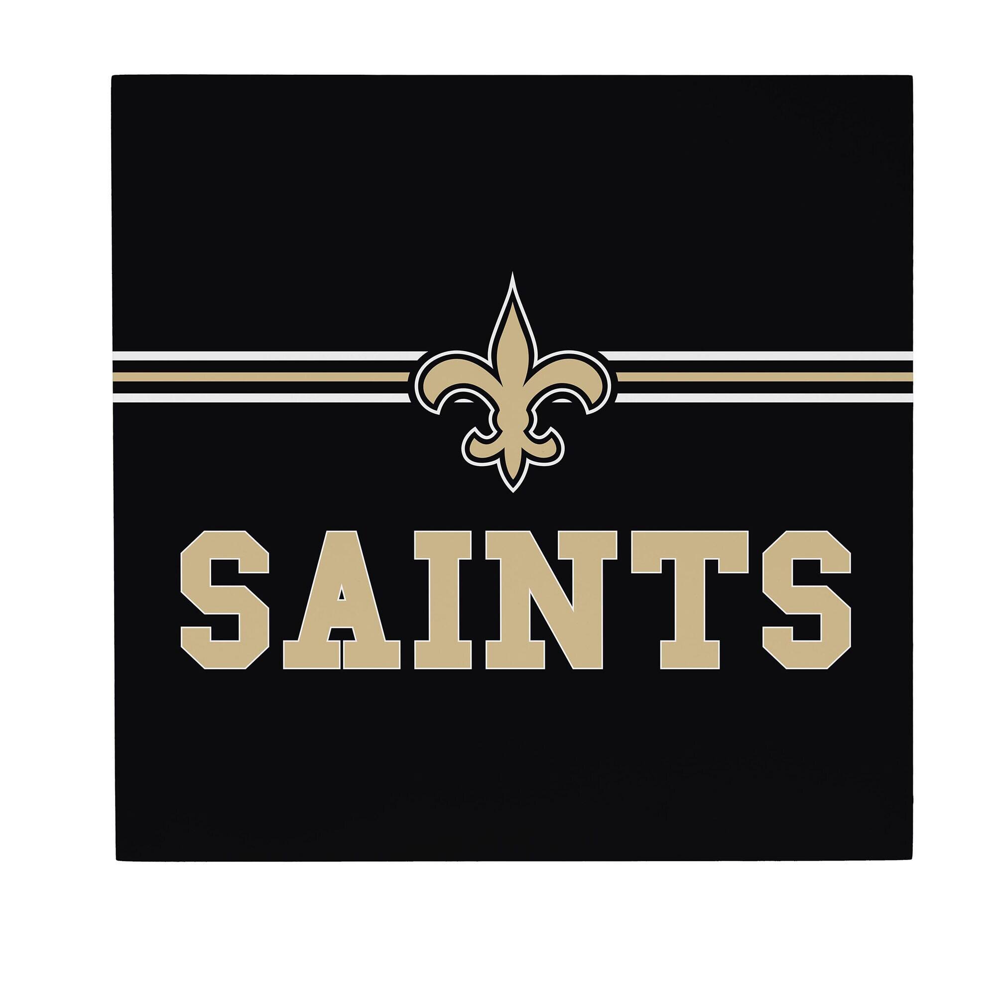 New Orleans Saints 12" x 12" Wood Wall Sign