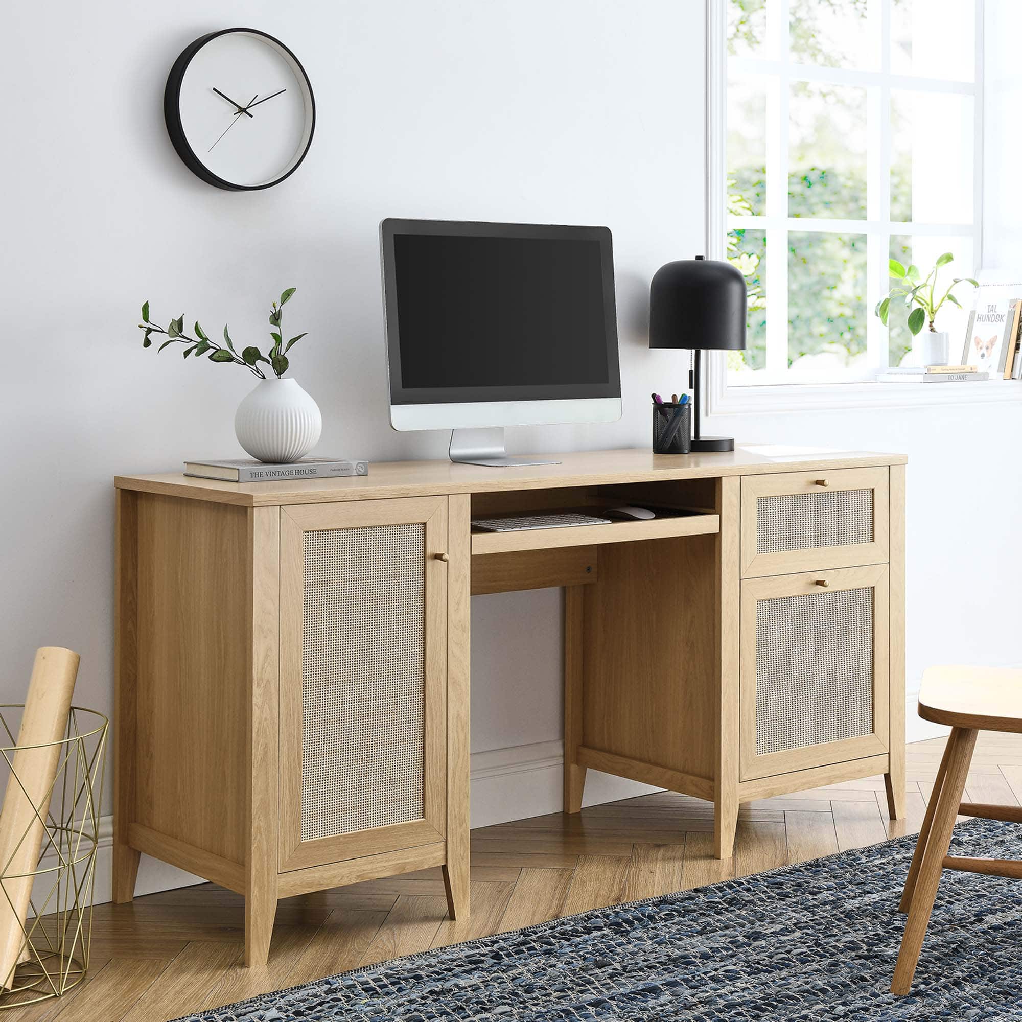 Soma 63" Office Desk by Modway - Oak