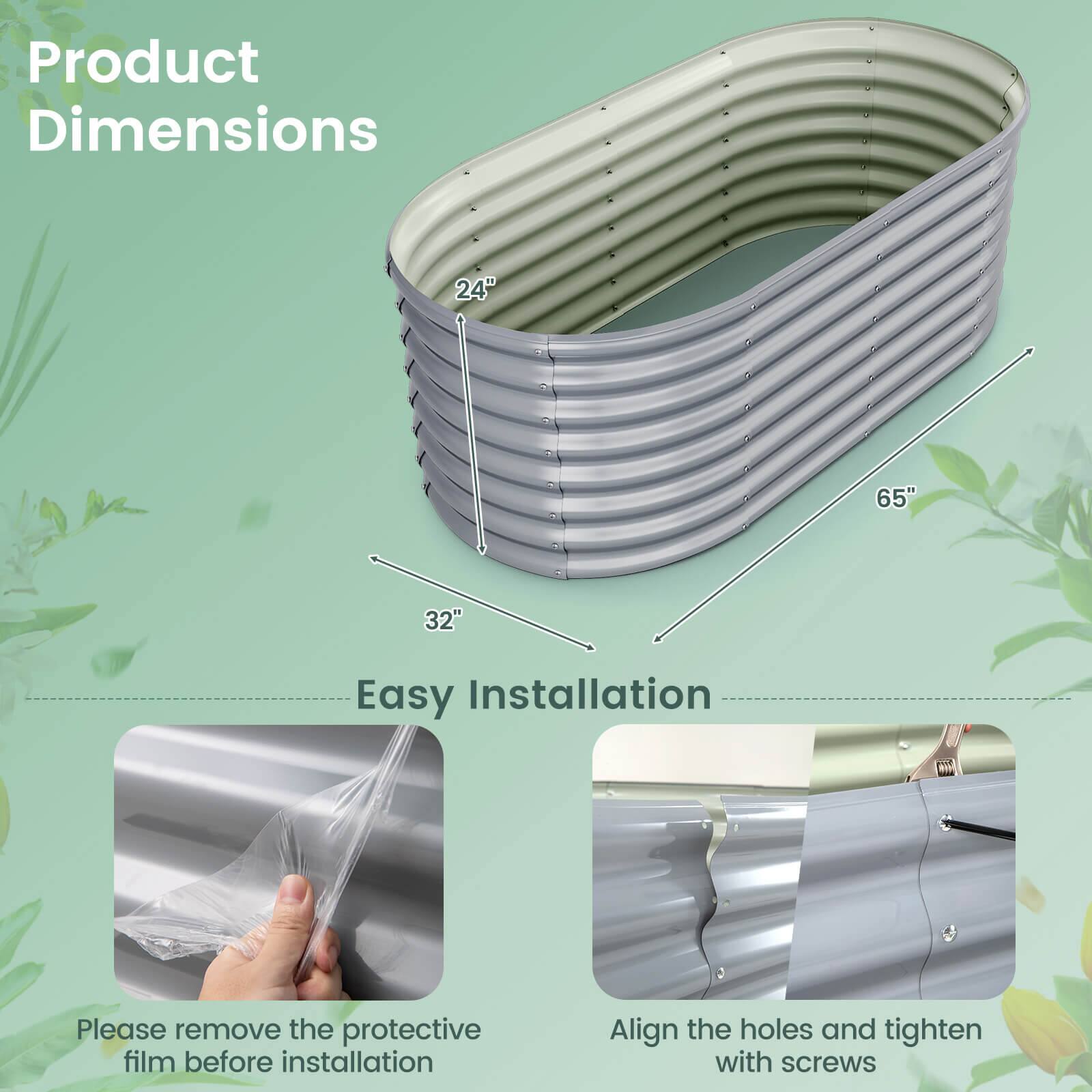 Product Dimensions  
24" 65" 32"

Easy Installation  
Please remove the protective film before installation  
Align the holes and tighten with screws