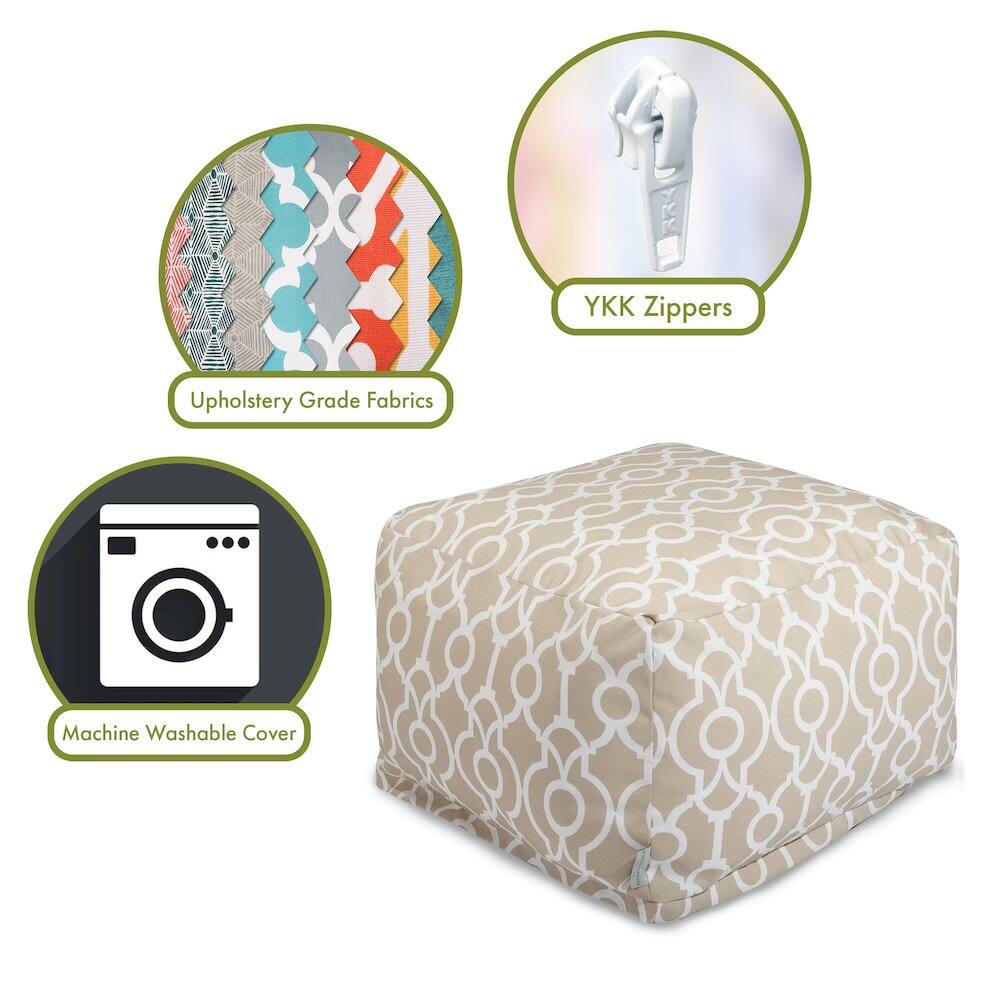 - Upholstery Grade Fabrics
- YKK Zippers
- Machine Washable Cover